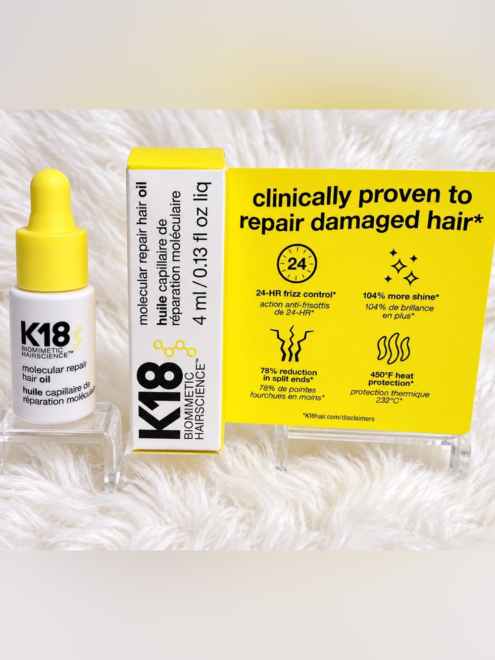 K18 Biomimetic Hairscience Molecular Repair Hair Oil – 4 mL